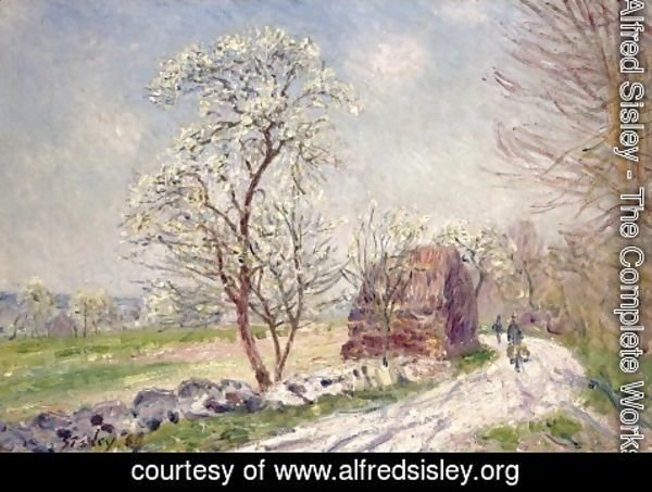 Alfred Sisley - Along the Woods in Spring