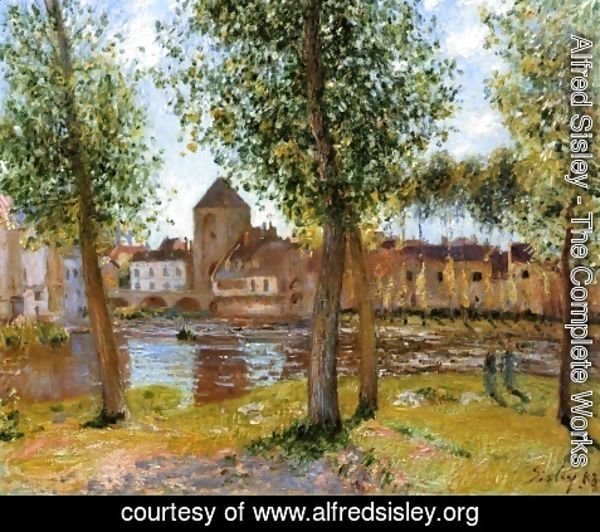 Alfred Sisley - Poplars a Moret sur Loing, an August Afternoon