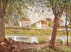 Alfred Sisley - Village On The Banks Of The Seine Villeneuve La Garenne
