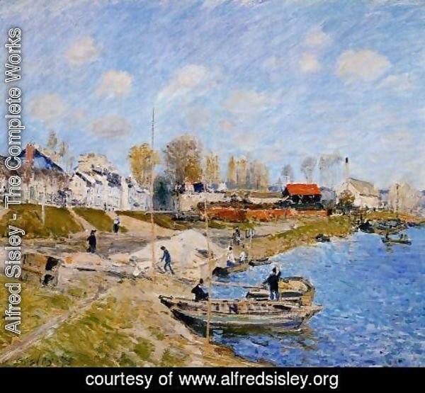 Alfred Sisley - Sand On The Quayside Port Marly
