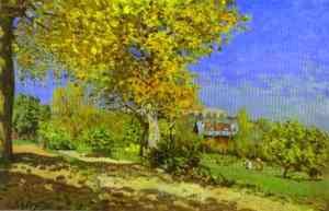Alfred Sisley - Landscape At Louveciennes