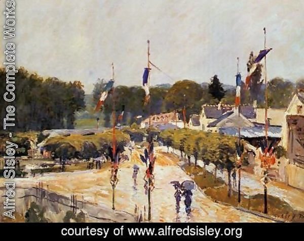 Alfred Sisley - Fete Day At Marly Le Roi Formerly The Fourteenth Of July At Marly Le Roi