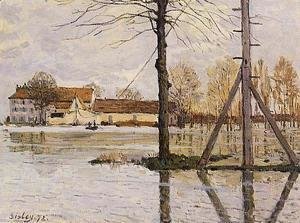 Alfred Sisley - Ferry To The Ile De La Loge   Flood
