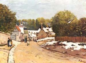 Alfred Sisley - Early Snow at Louveciennes 1870-71