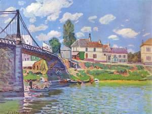 Alfred Sisley - The Bridge at Villeneuve-la-Garenne 1872