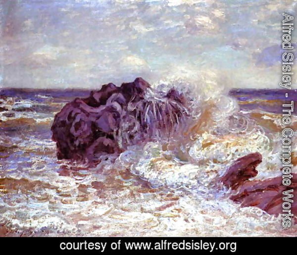 Alfred Sisley - The Wave, Lady's Cove, Langland Bay, 1897