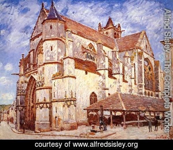 Alfred Sisley - The Church at Moret, Evening, 1894