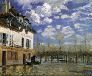 Alfred Sisley - The Boat in the Flood, Port-Marly, 1876