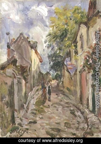 Alfred Sisley - Village Street Scene