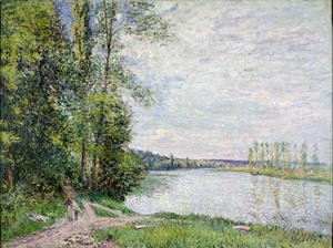 Alfred Sisley - The Riverside Road from Veneux to Thomery, 1880