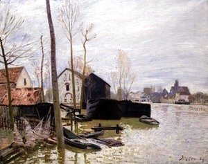 Alfred Sisley - The Floods at Moret-sur-Loing, 1889