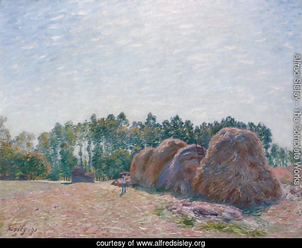 Haystacks at Moret, Morning Light, 1891