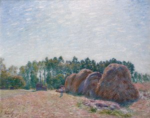 Haystacks at Moret, Morning Light, 1891