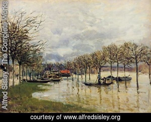 Alfred Sisley - The Flood on the Road to Saint-Germain, 1876