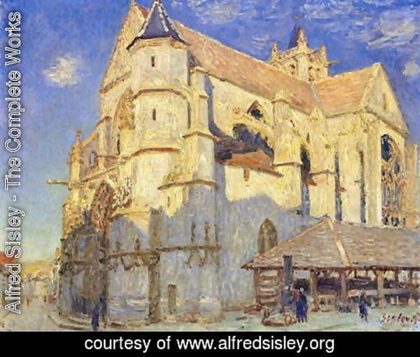 Alfred Sisley - The Church at Moret, Frosty Weather, 1893