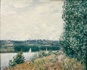 Alfred Sisley - The Seine at Bouille, a Gust of Wind, 1894