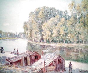 Alfred Sisley - Banks of the River, 1896