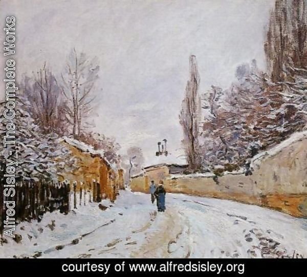 Alfred Sisley - Road under Snow, near Louveciennes, 1876