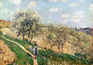 Alfred Sisley - Springtime at Bougival