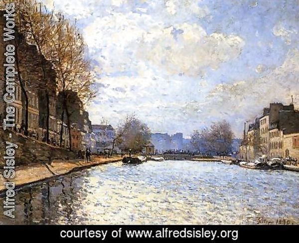 Alfred Sisley - View of the Canal Saint-Martin, Paris, 1870