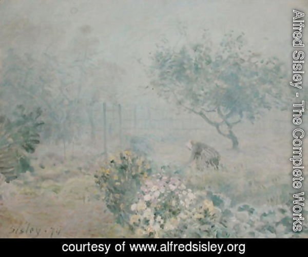 Alfred Sisley - The Fog, Voisins, 1874