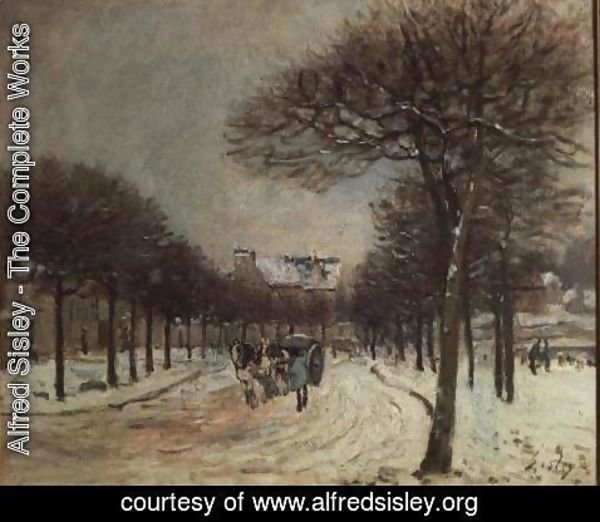 Alfred Sisley - The Road to Saint-Germain at Marly, 1874-5