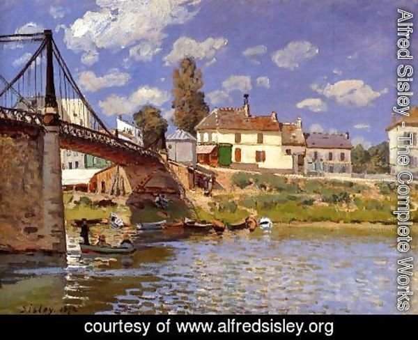 Alfred Sisley - Bridge at Villeneuve-la-Garenne