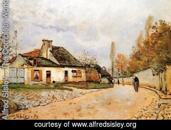 Alfred Sisley - Neighborhood Street in Louveciennes