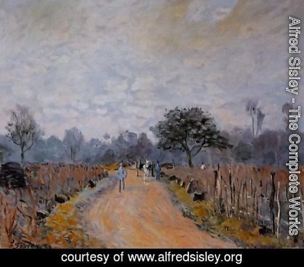 Alfred Sisley - The Road from Prunay to Bougival