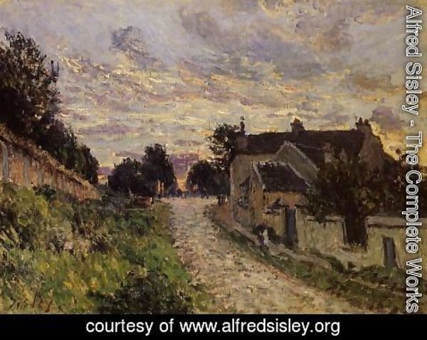 Alfred Sisley - A Small Street in Louveciennes
