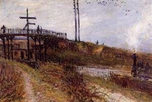 Alfred Sisley - Footbridge over the Railroad at Sevres