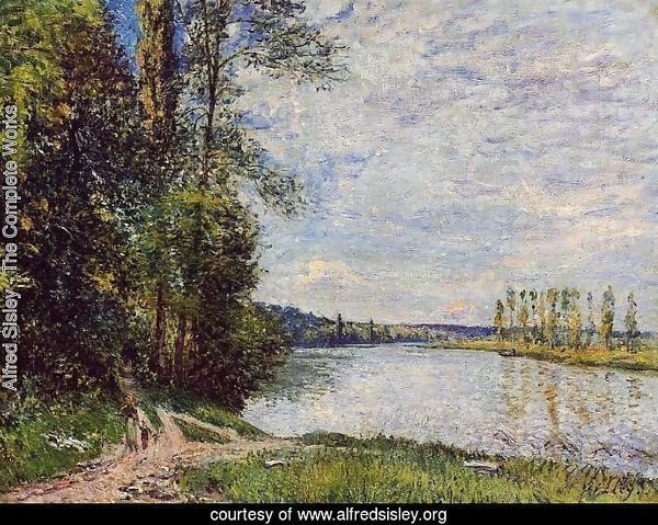 The Path from Veneux to Thomery along the Water, Evening