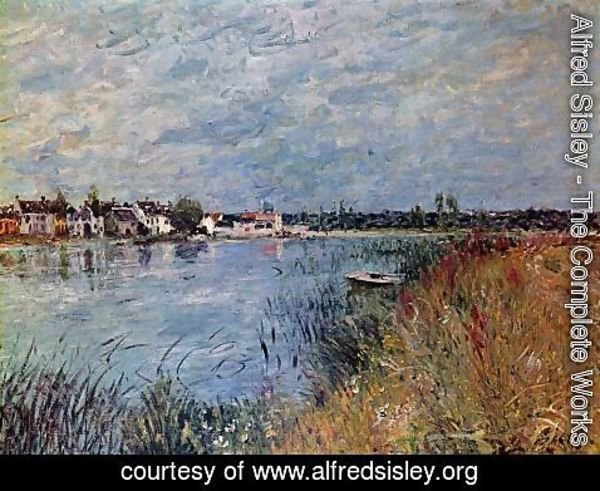 Alfred Sisley - Riverbank at Saint-Mammes