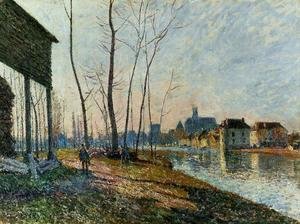 Alfred Sisley - A February Morning at Moret-sur-Loing
