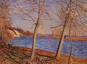 Alfred Sisley - Riverbank at Veneux
