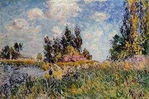 Alfred Sisley - Landscape - The Banks of the Loing at Saint-Mammes