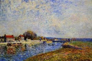 Alfred Sisley - The Dam, Loing Canal at Saint-Mammes