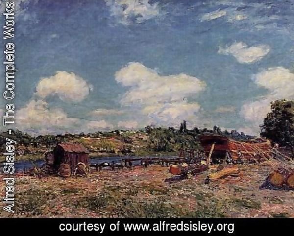 Alfred Sisley - Boatyard at Saint-Mammes