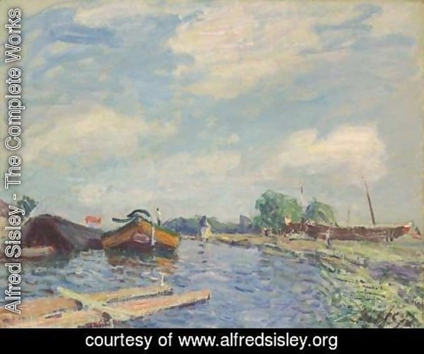 Alfred Sisley - The Canal at Saint-Mammes