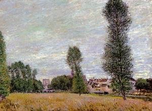 Alfred Sisley - The Village of Moret, Seen from the Fields