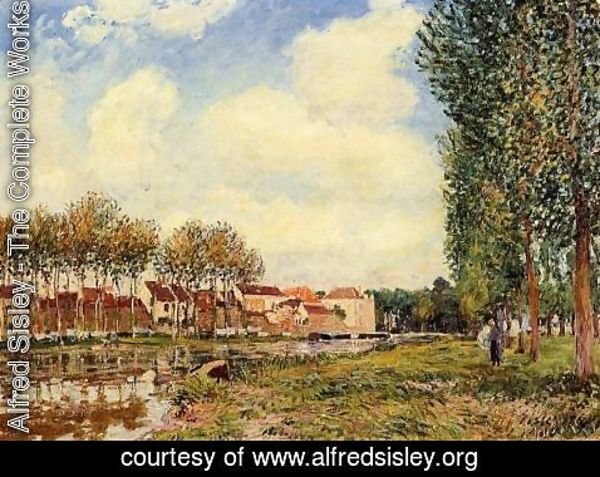 Alfred Sisley - Banks of the Loing at Moret, Morning
