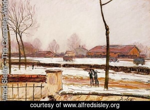 Alfred Sisley - Winter Landscape, Moret