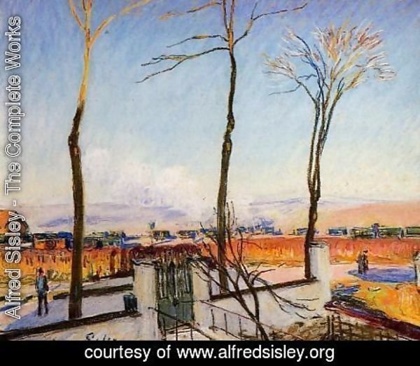 Alfred Sisley - Winter Sun, Moret