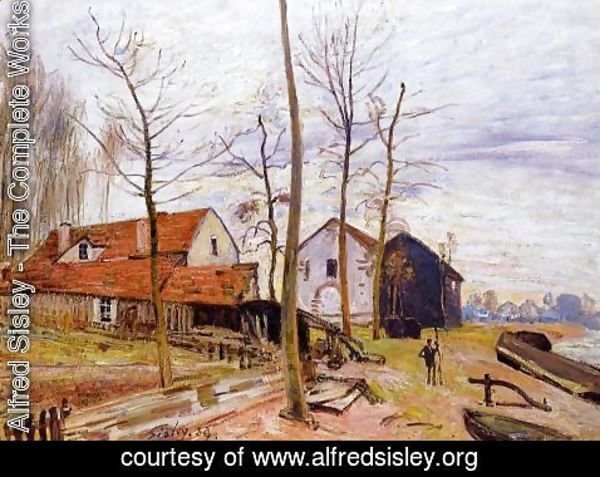 Alfred Sisley - The Mills of Moret, Sunrise