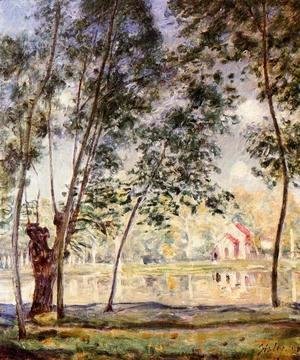 Alfred Sisley - Sunny Afternoon - Willows by the Loing