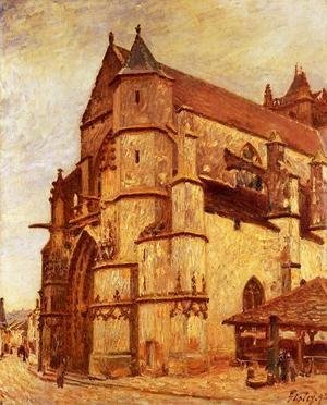 Alfred Sisley - The Church at Moret, Rainy Morning