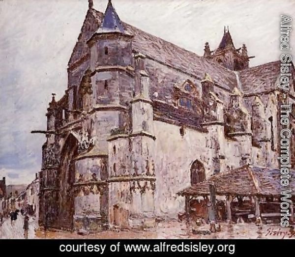 Alfred Sisley - The Church at Moret, Rainy Weather, Morning