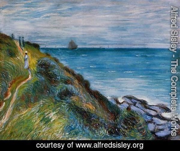 Alfred Sisley - On the Cliffs, Langland Bay, Wales