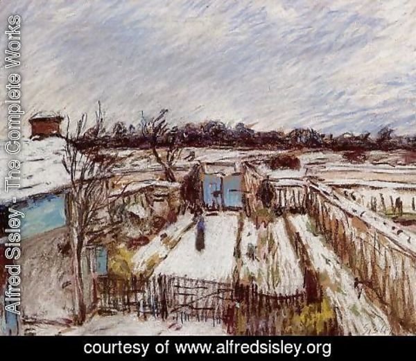 Alfred Sisley - The Garden under the Snow