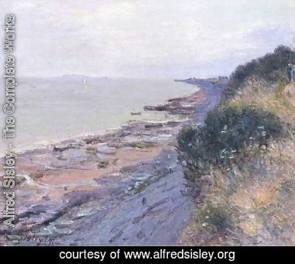 Alfred Sisley - Cliffs at Penarth, Evening, Low Tide